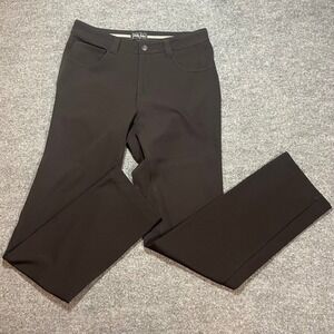 Bobby Jones 1930‎ Mens Black Flat Front Polyester Spandex Dress Pants Size 30x31